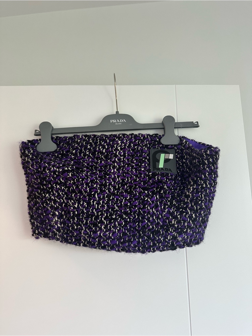 Prada Purple & Black Bouclé bralette/crop top